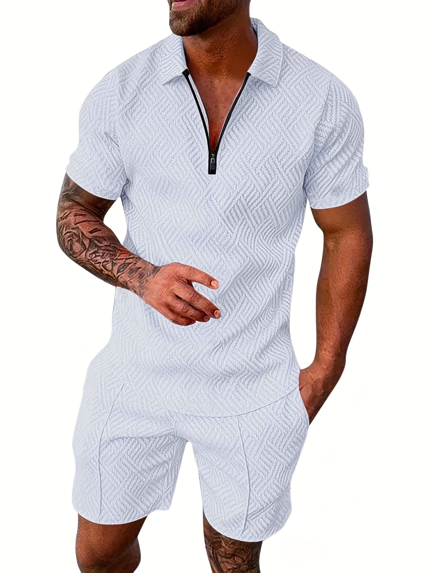 V-Hals Zip-Up Set