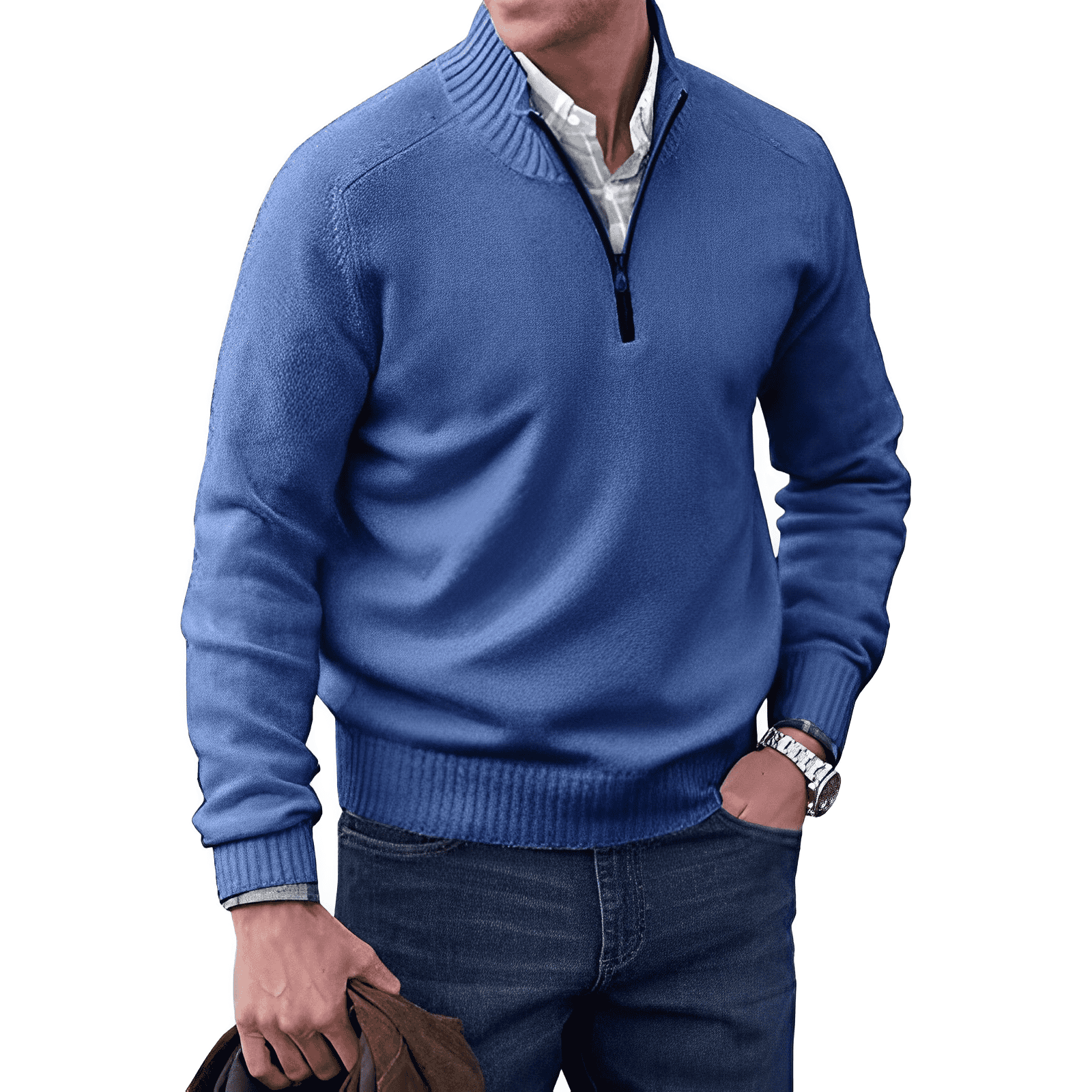 Laluna® | Elegante Kasjmier Zip Sweater