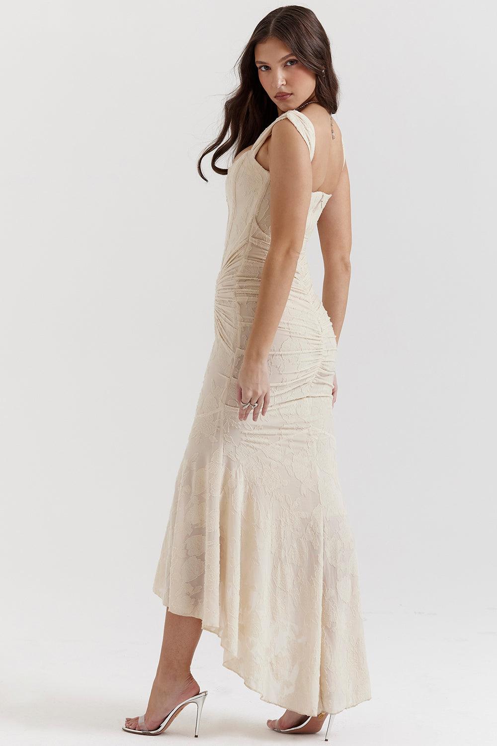 Laluna® | Getextureerd Maxi Jurk
