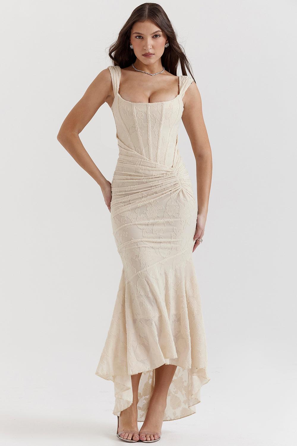Laluna® | Getextureerd Maxi Jurk