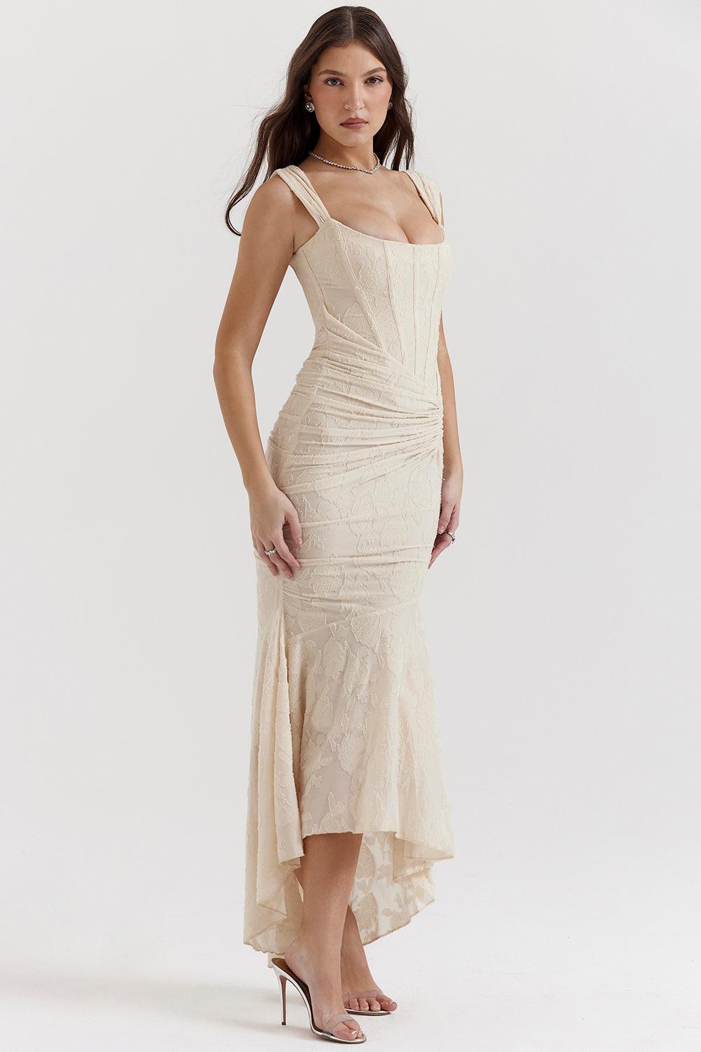 Laluna® | Getextureerd Maxi Jurk