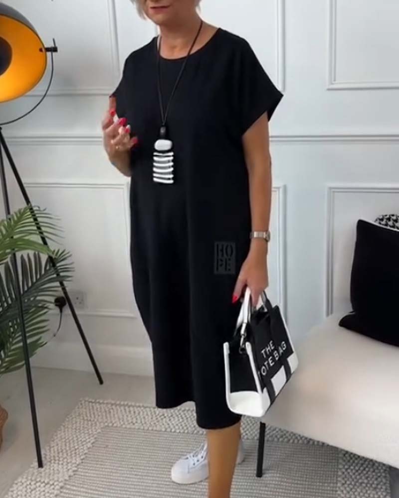 Eenvoudige Vrijetijdskaft met Korte Mouwen