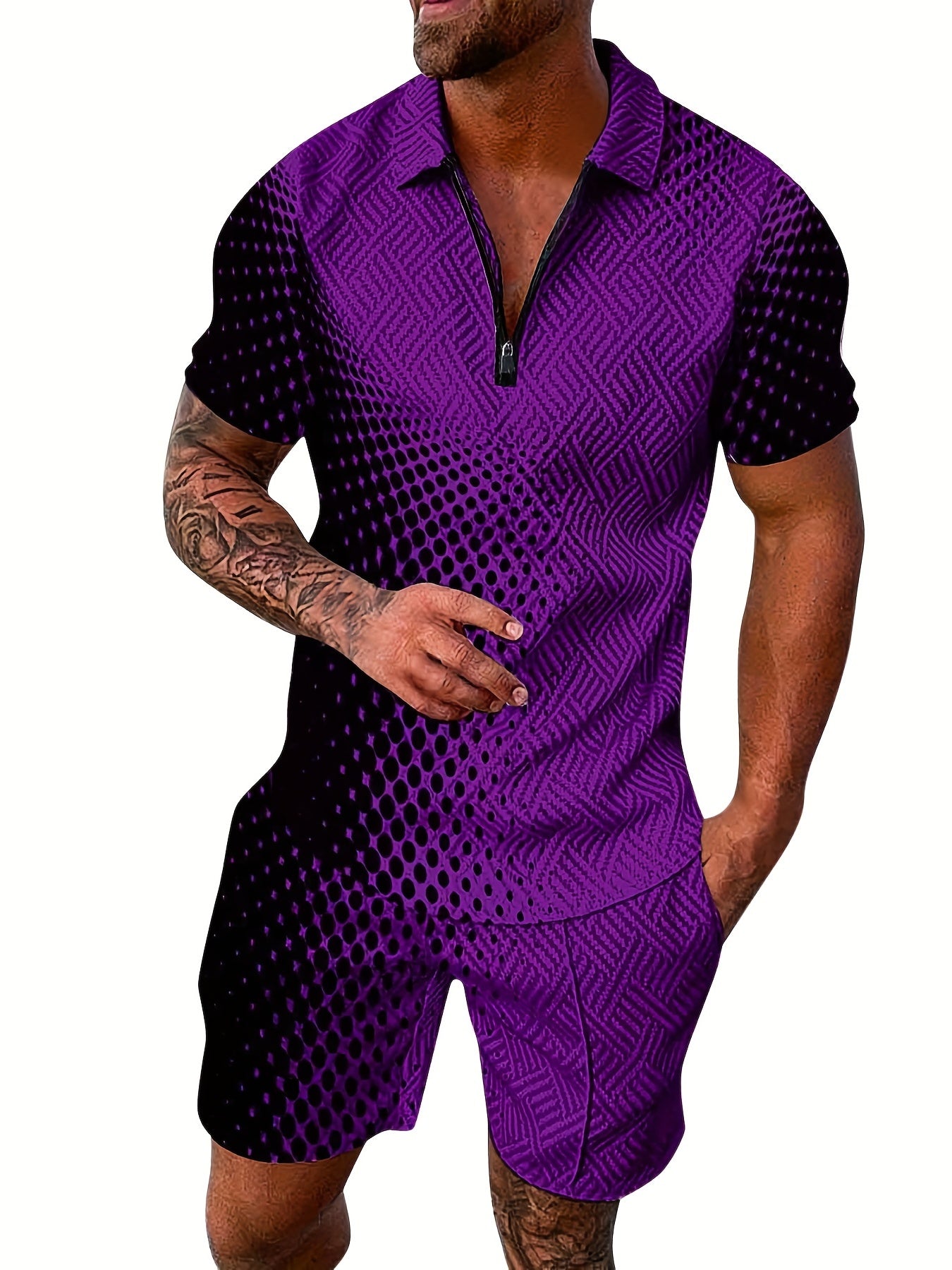 V-Hals Zip-Up Set