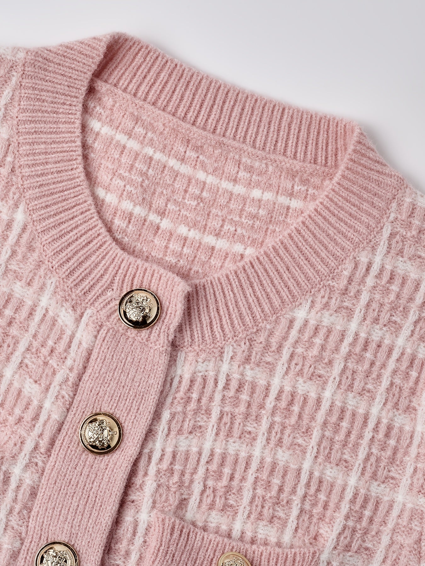 Laluna® | Geruite Cardigan Met Knoopsluiting