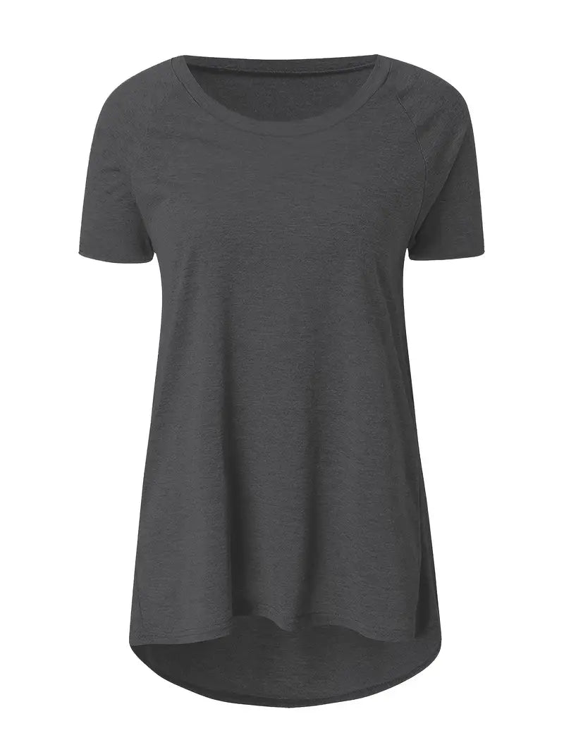 Laluna® | T-shirt met ronde hals en korte mouwen