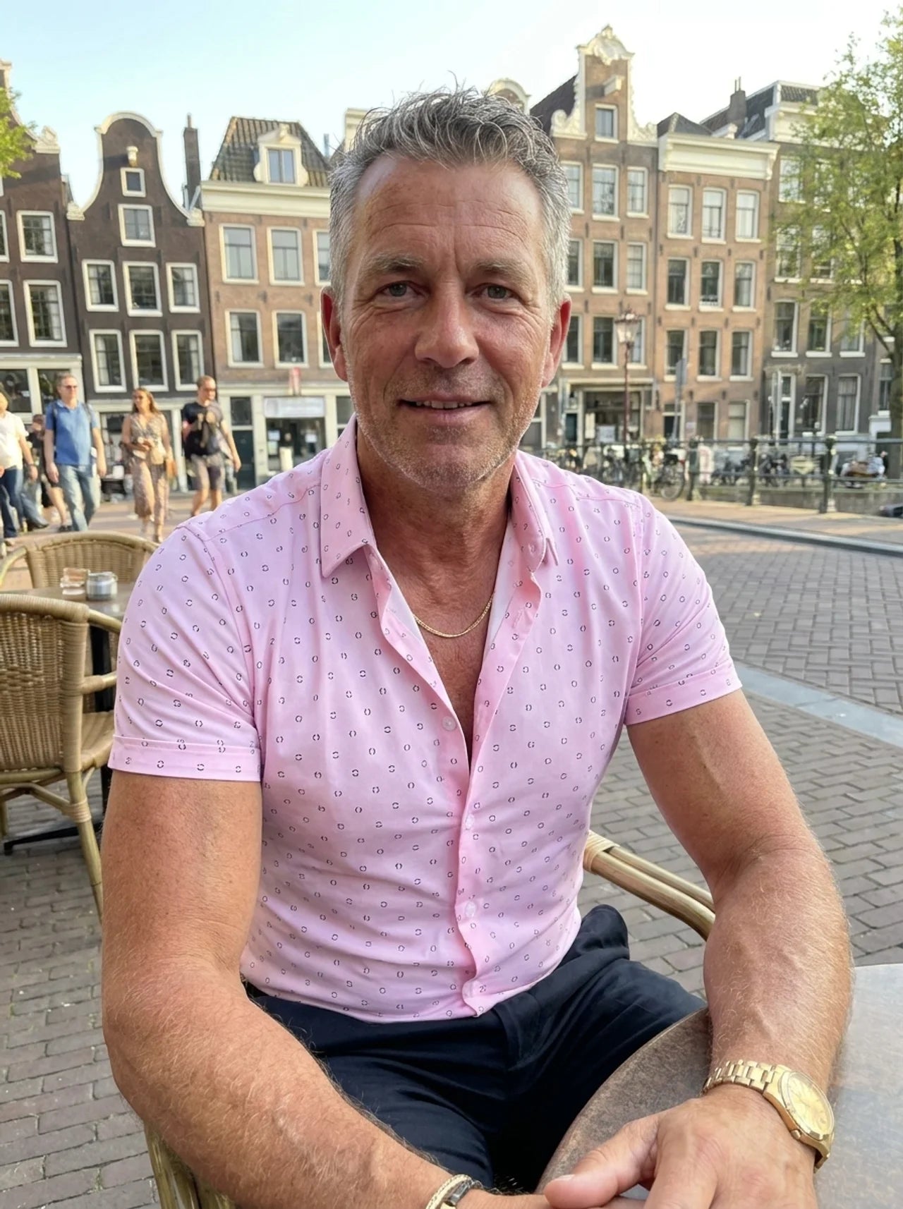 Giulio | Zomeroverhemd met patroon