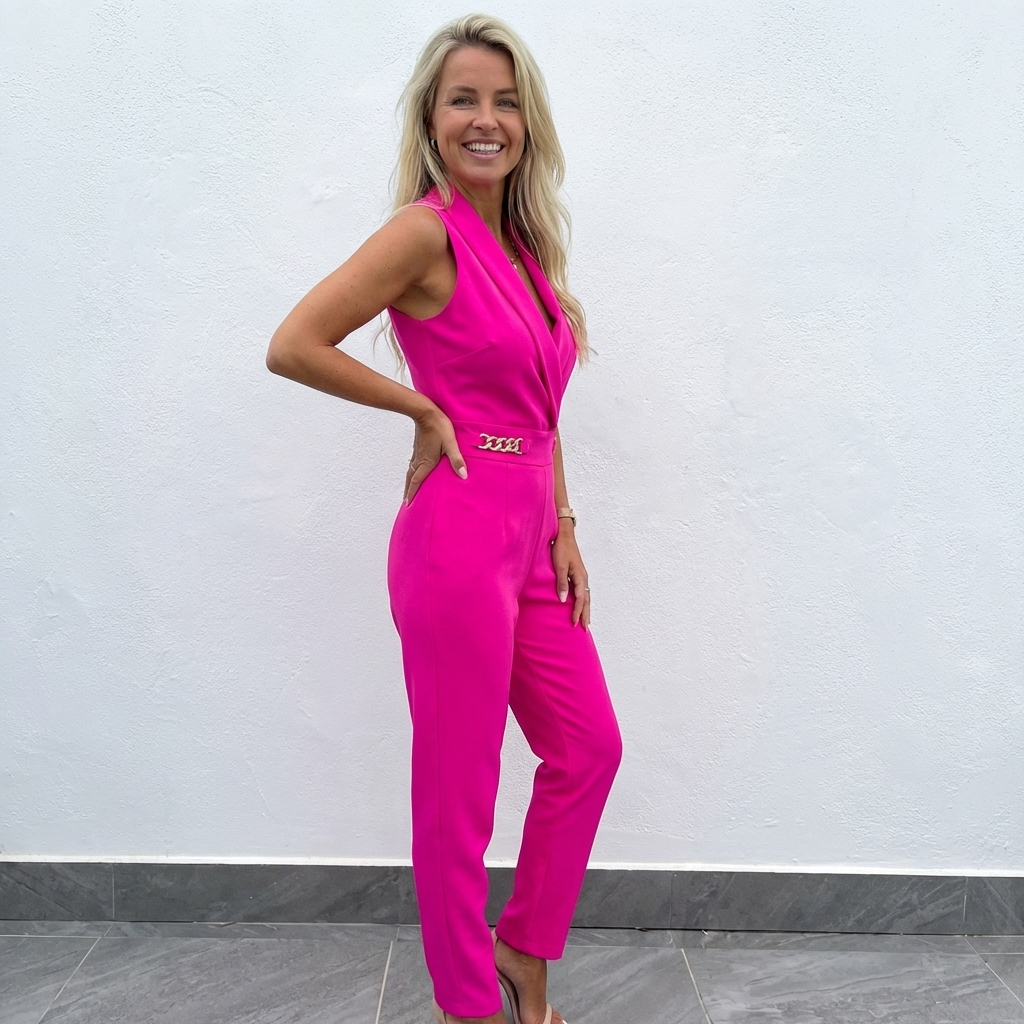 Laluna® | jumpsuit backless v-hals
