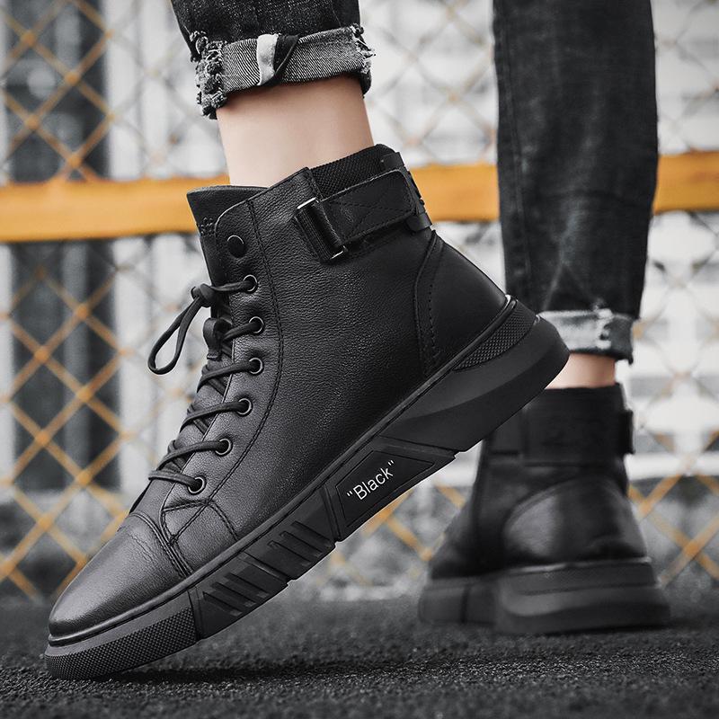 Blackridge | Zwarte Leren Herenschoenen