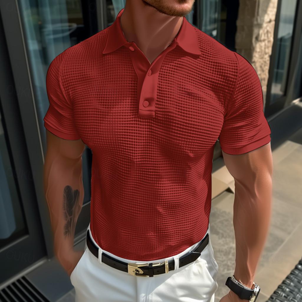 Laluna® | Geribbelde polo-T-shirt