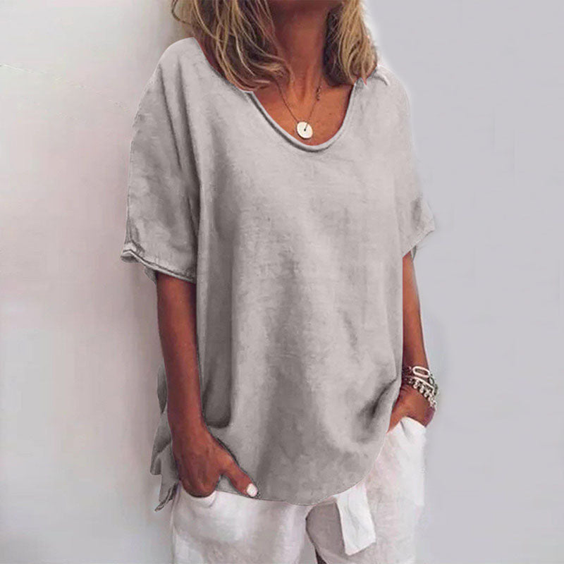 Ruime Linnen T-shirt