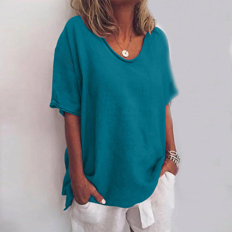 Ruime Linnen T-shirt