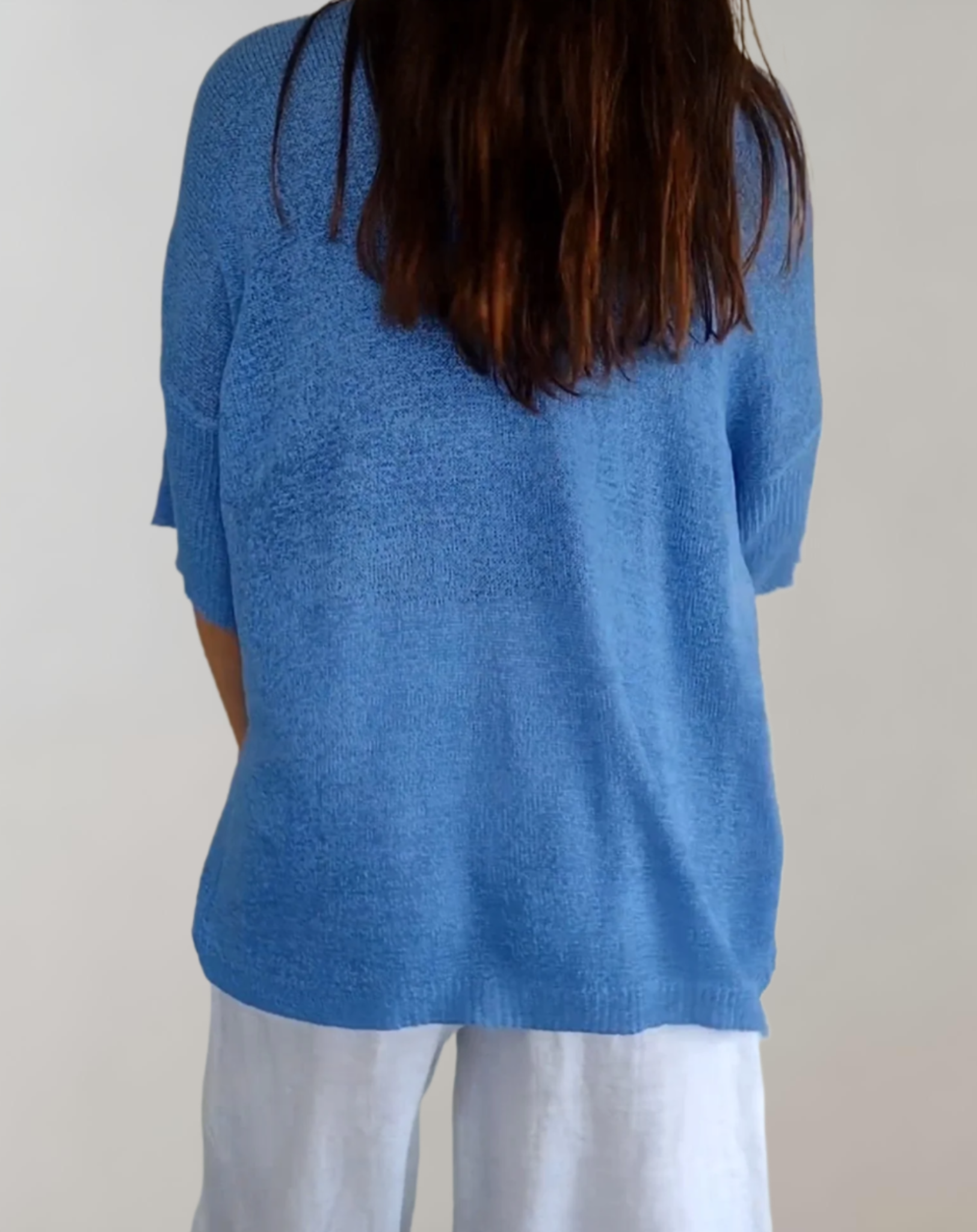 Laluna® | Gebreide Top Met V-Hals