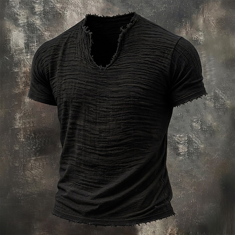 Laluna® | Vintage T-shirt met V-hals