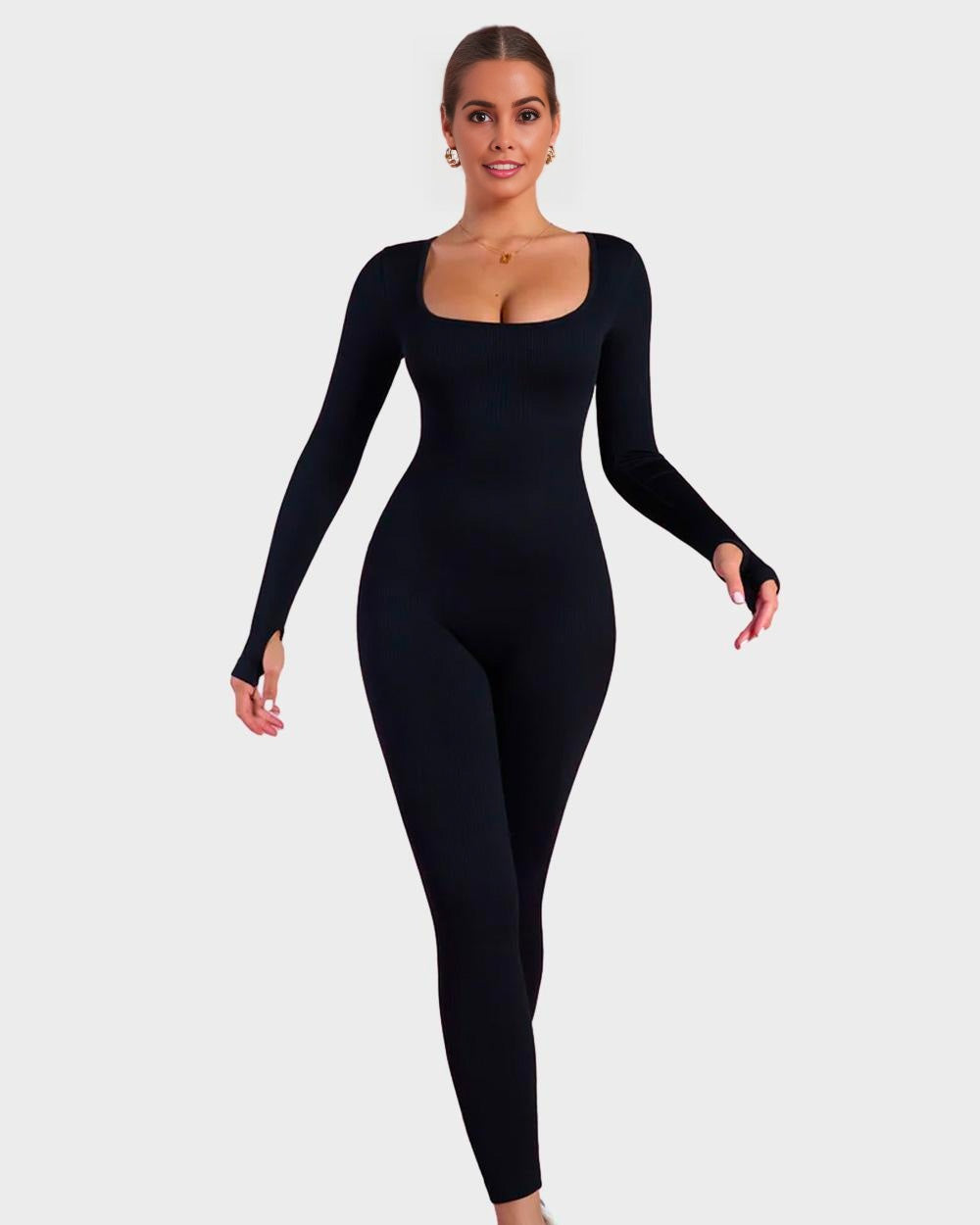 LALUNA® | LANGE MOUWEN SHAPER JUMPSUIT