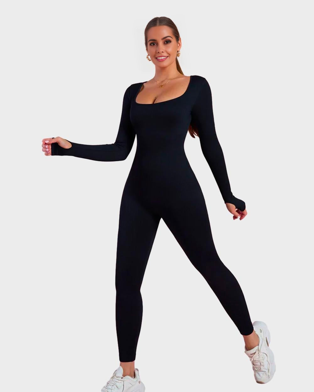 LALUNA® | LANGE MOUWEN SHAPER JUMPSUIT