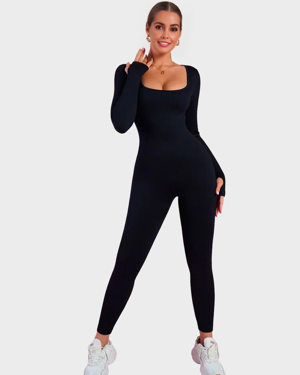 LALUNA® | LANGE MOUWEN SHAPER JUMPSUIT