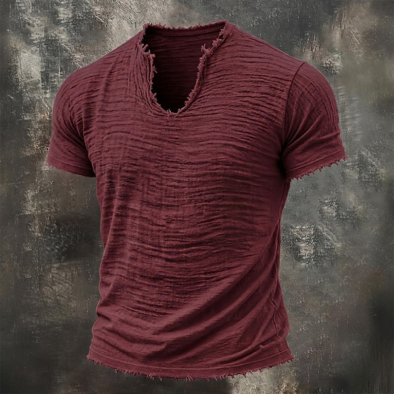 Laluna® | Vintage T-shirt met V-hals
