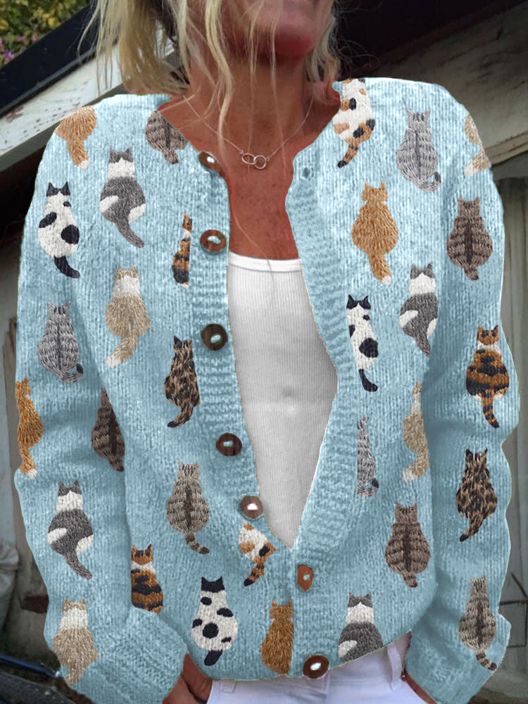 Laluna® | De Kattenprint Cardigan