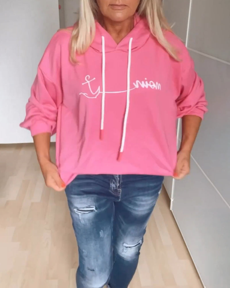 Laluna® | Losse hoodie met ankerprint