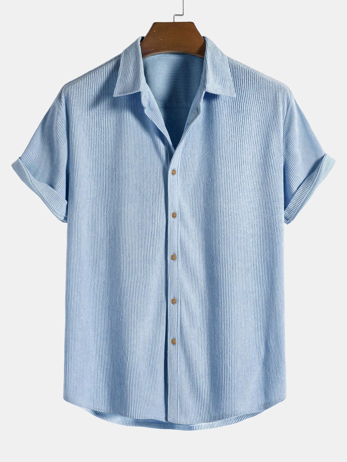 Korte Mouwen Corduroy Overhemd & Shorts