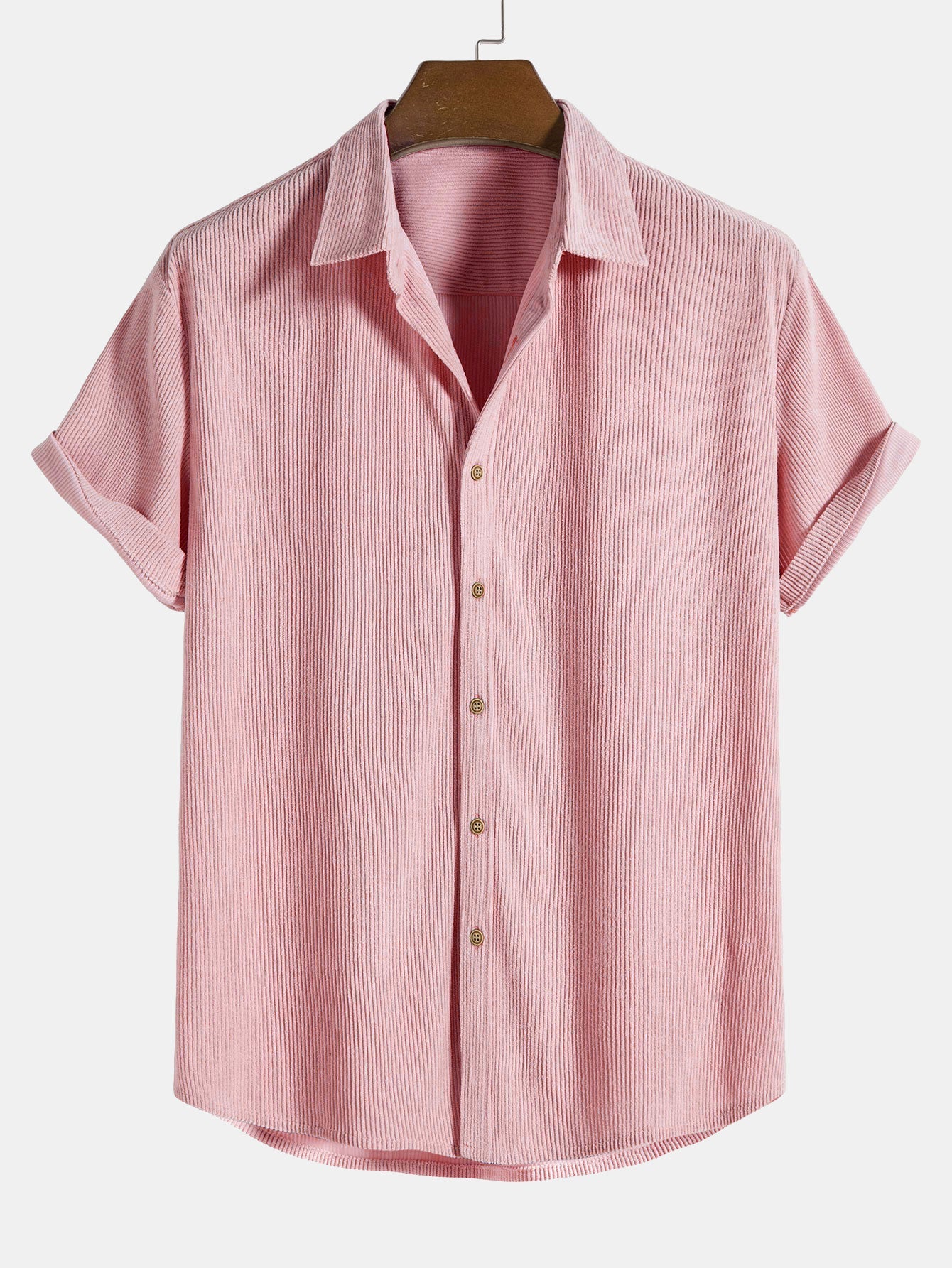 Korte Mouwen Corduroy Overhemd & Shorts