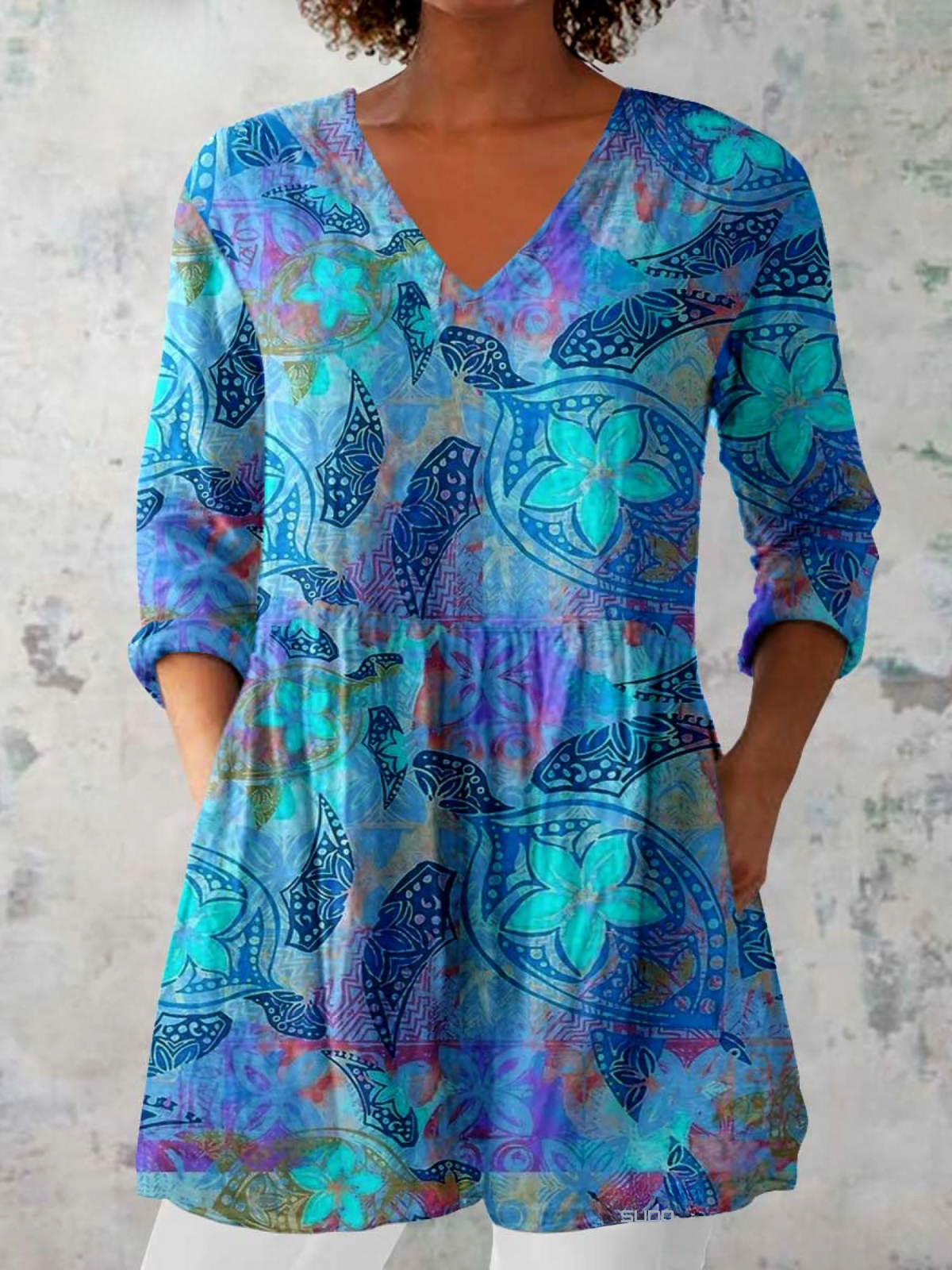 Riley | Lange Blouse met een opvallend patroon