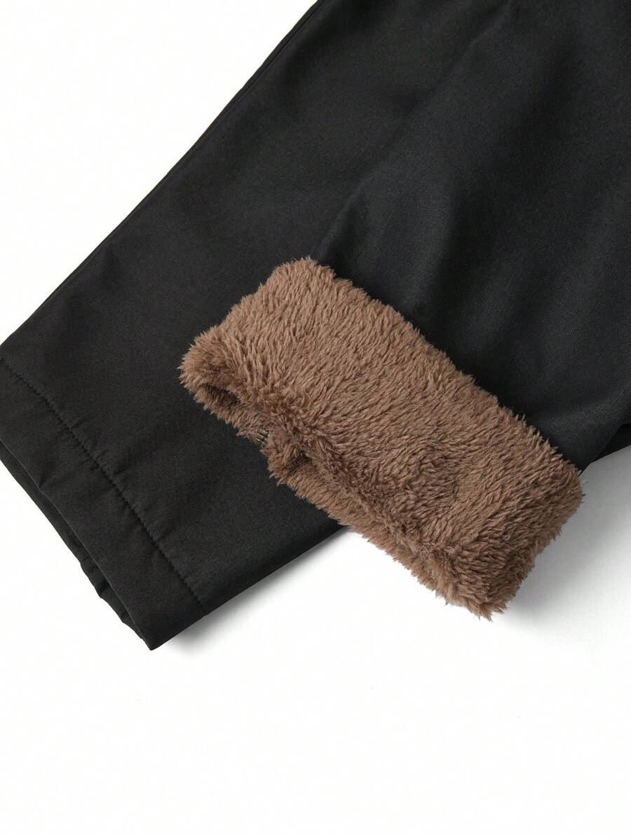 Dames effen Pluizige Lange Jas-herfst/winter