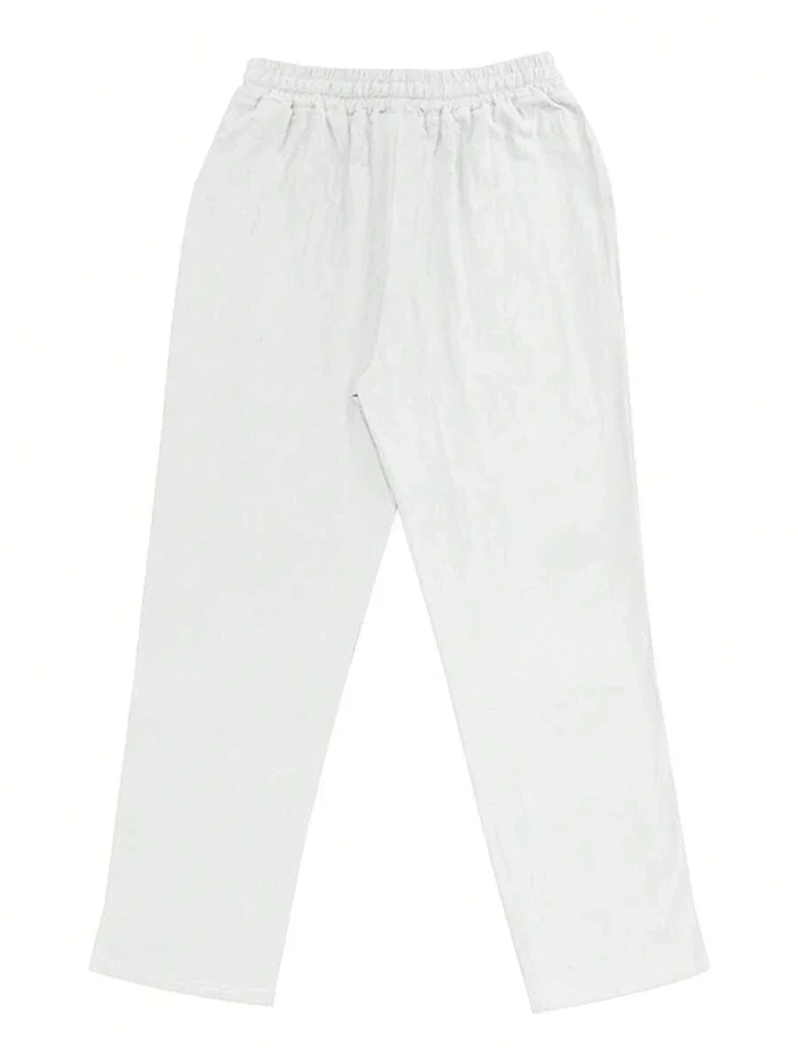 Laluna® | Lichte Linnen Broek met Touw