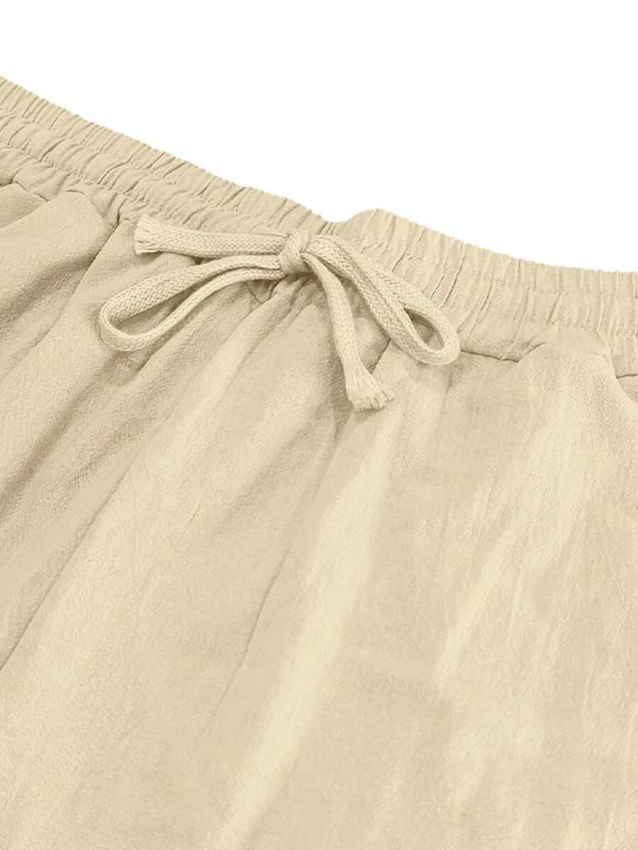 Laluna® | Lichte Linnen Broek met Touw