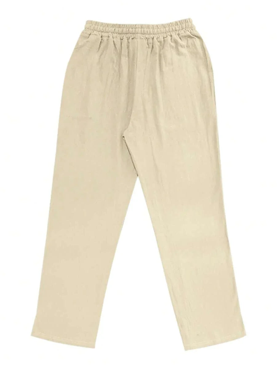 Laluna® | Lichte Linnen Broek met Touw