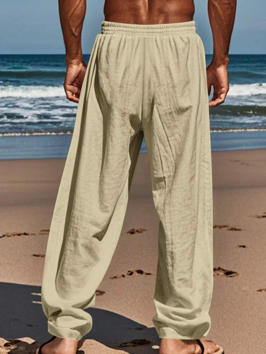 Laluna® | Lichte Linnen Broek met Touw
