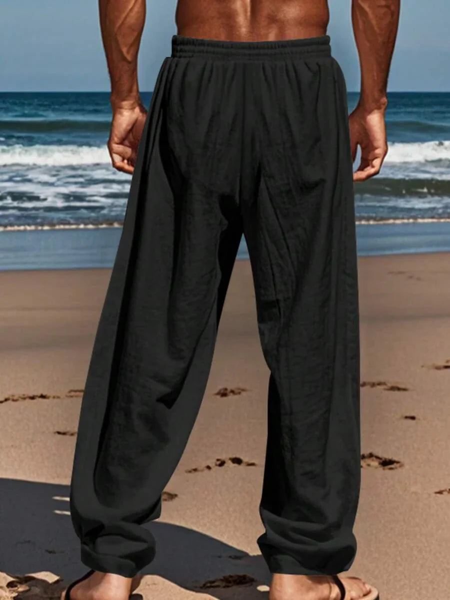 Laluna® | Lichte Linnen Broek met Touw