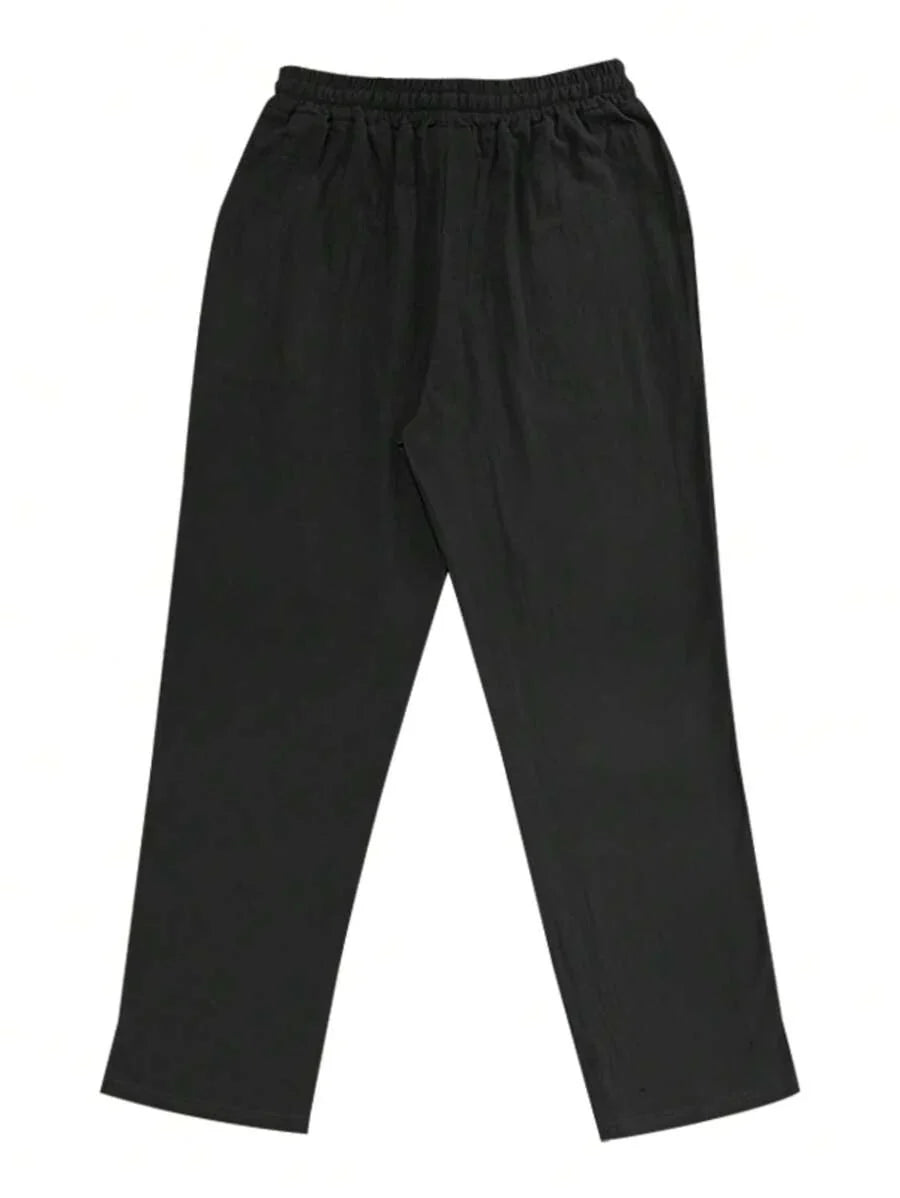 Laluna® | Lichte Linnen Broek met Touw