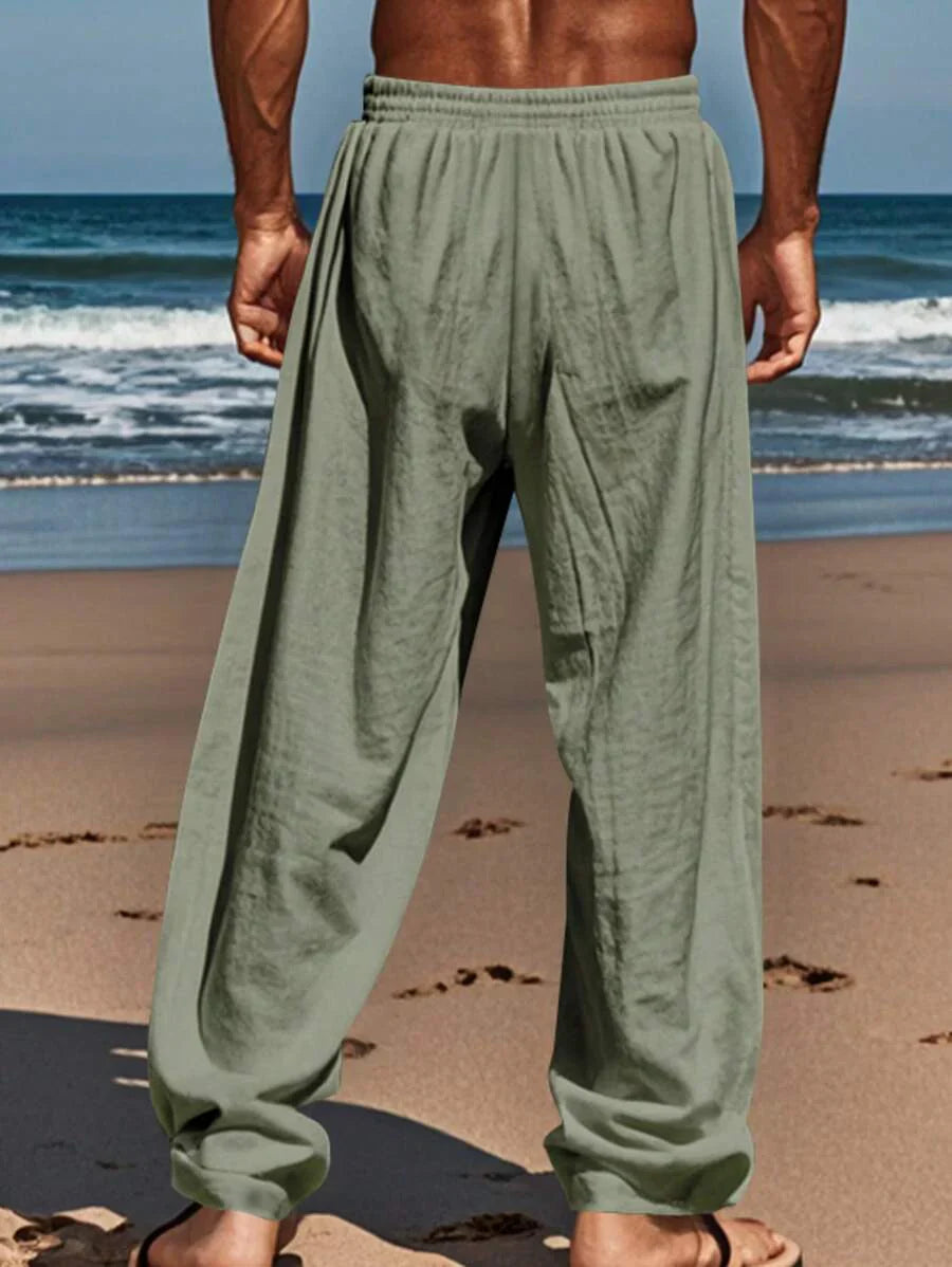 Laluna® | Lichte Linnen Broek met Touw
