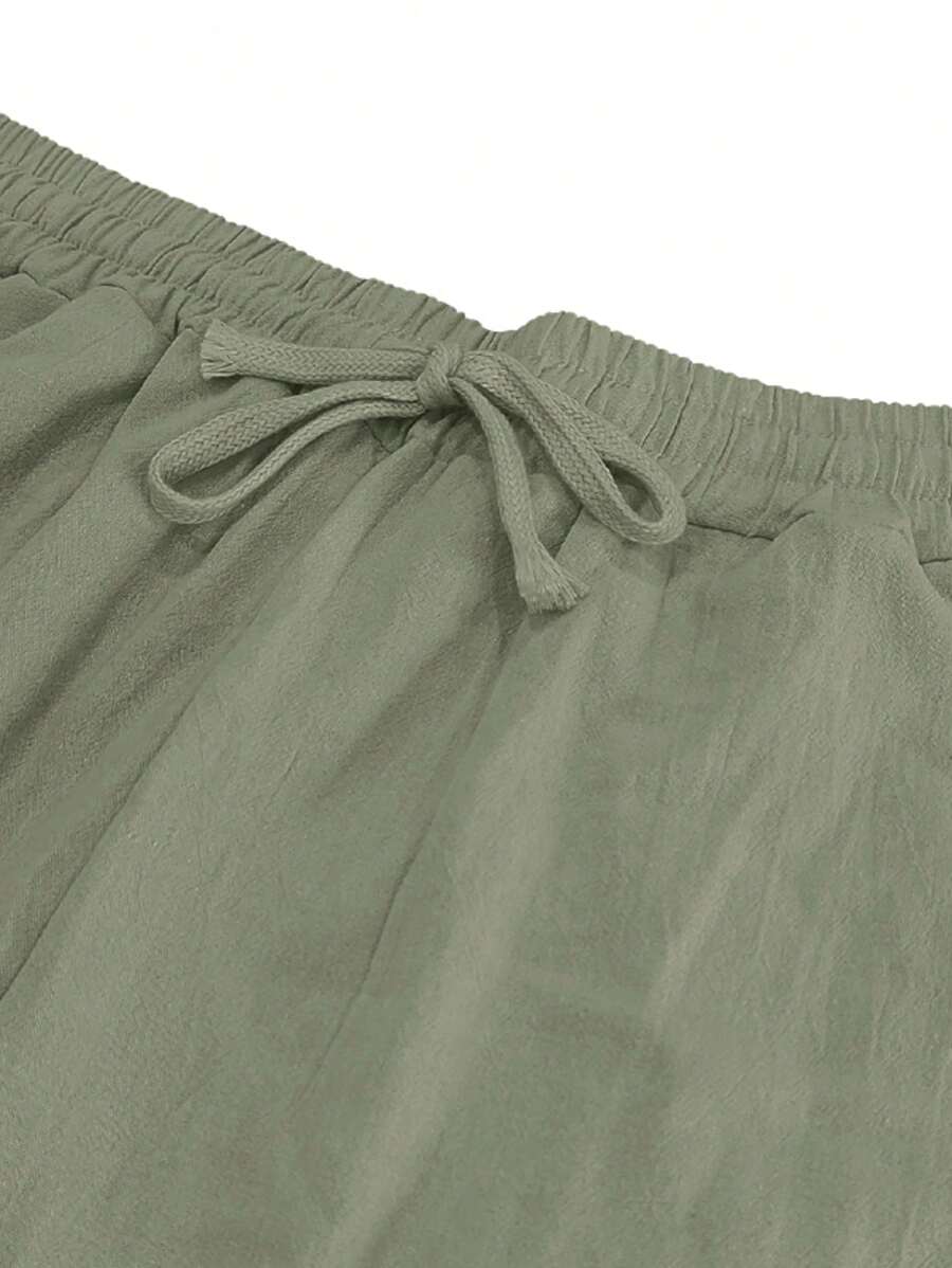 Laluna® | Lichte Linnen Broek met Touw