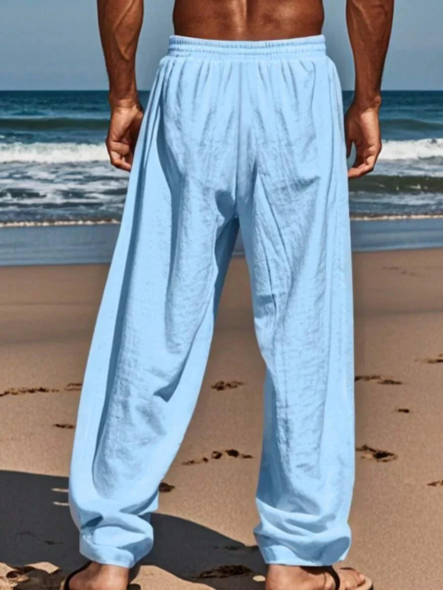Laluna® | Lichte Linnen Broek met Touw