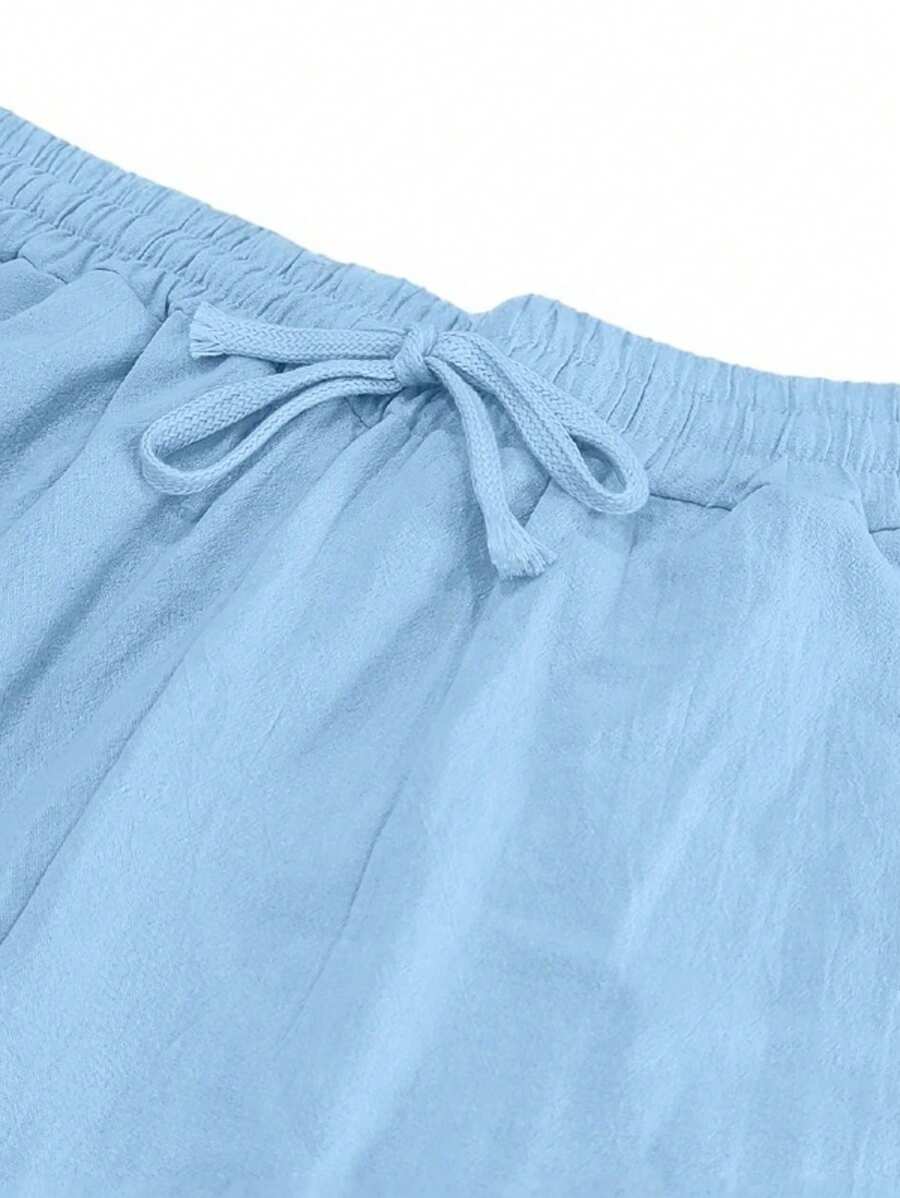 Laluna® | Lichte Linnen Broek met Touw