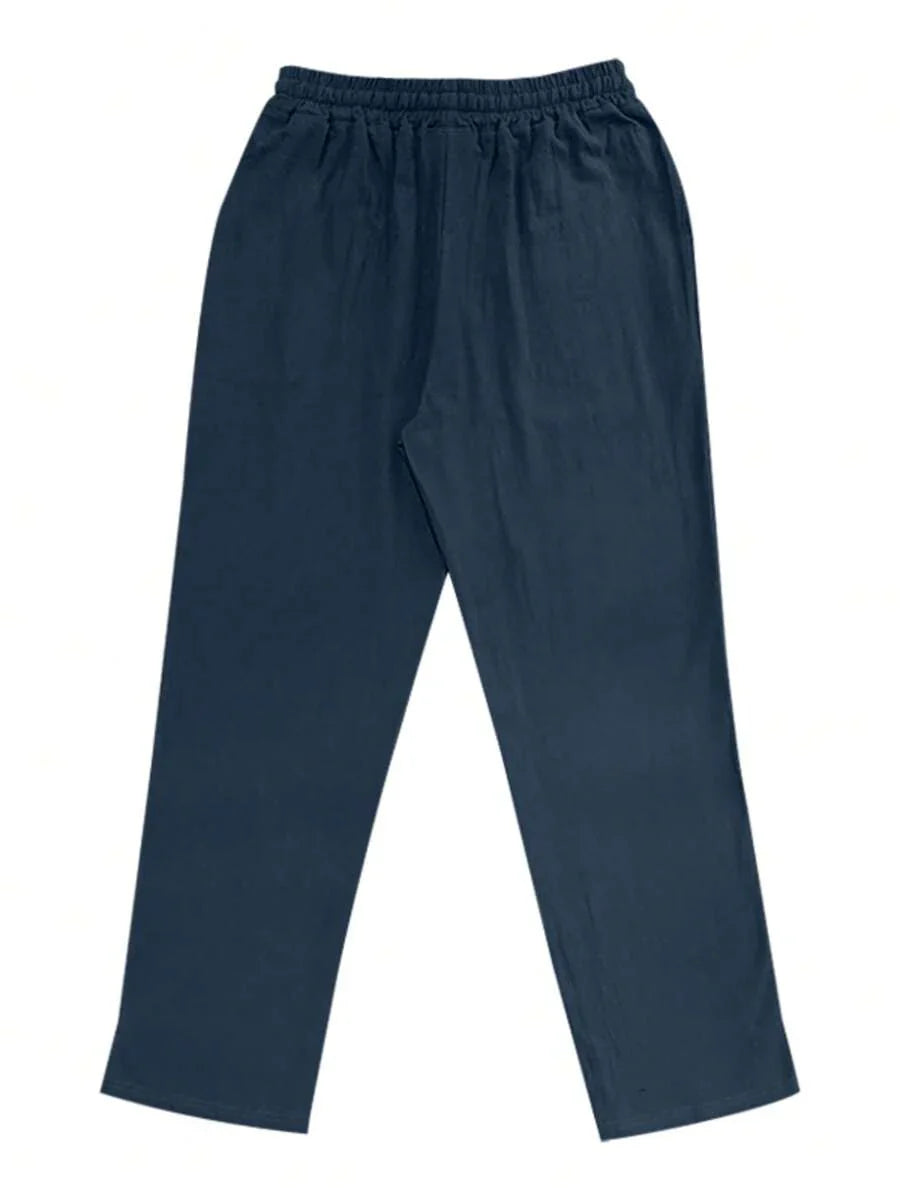 Laluna® | Lichte Linnen Broek met Touw