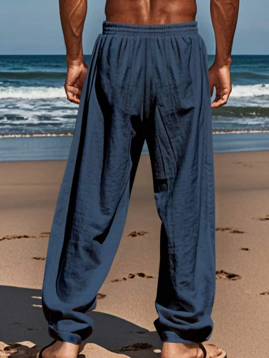Laluna® | Lichte Linnen Broek met Touw