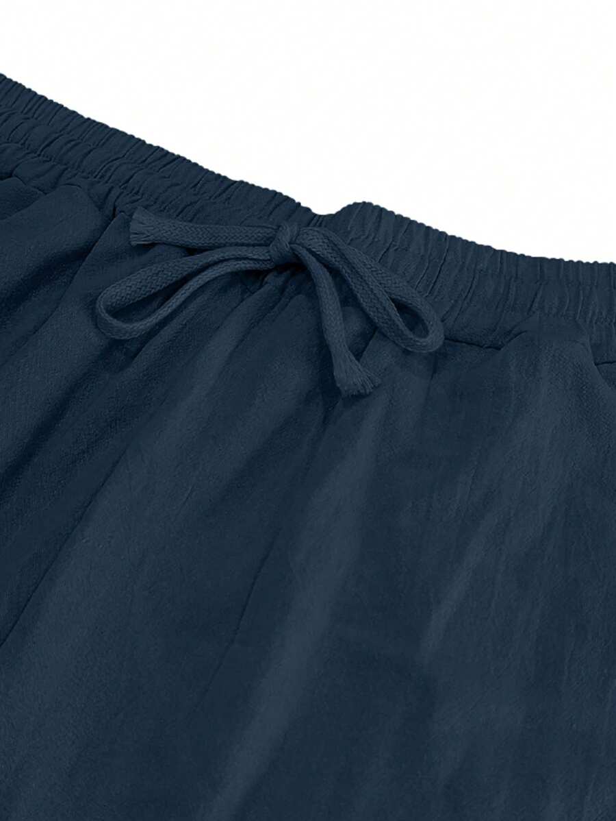 Laluna® | Lichte Linnen Broek met Touw