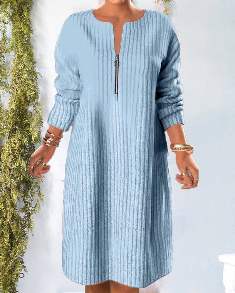 Laluna® | Casual Jurk met Ritssluiting