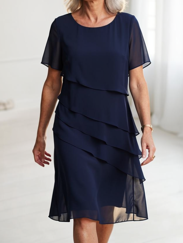 Juliette – Elegante, vloeiende jurk met ruffles