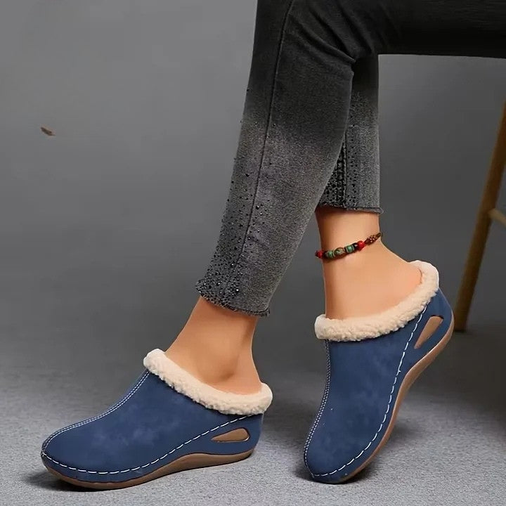 Laluna® | Bontgevoerde Slip-On Sandalen