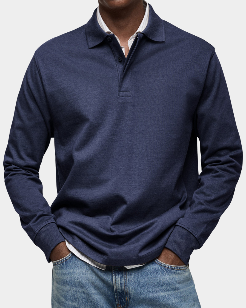William | Klassiek Poloshirt met Lange Mouwen