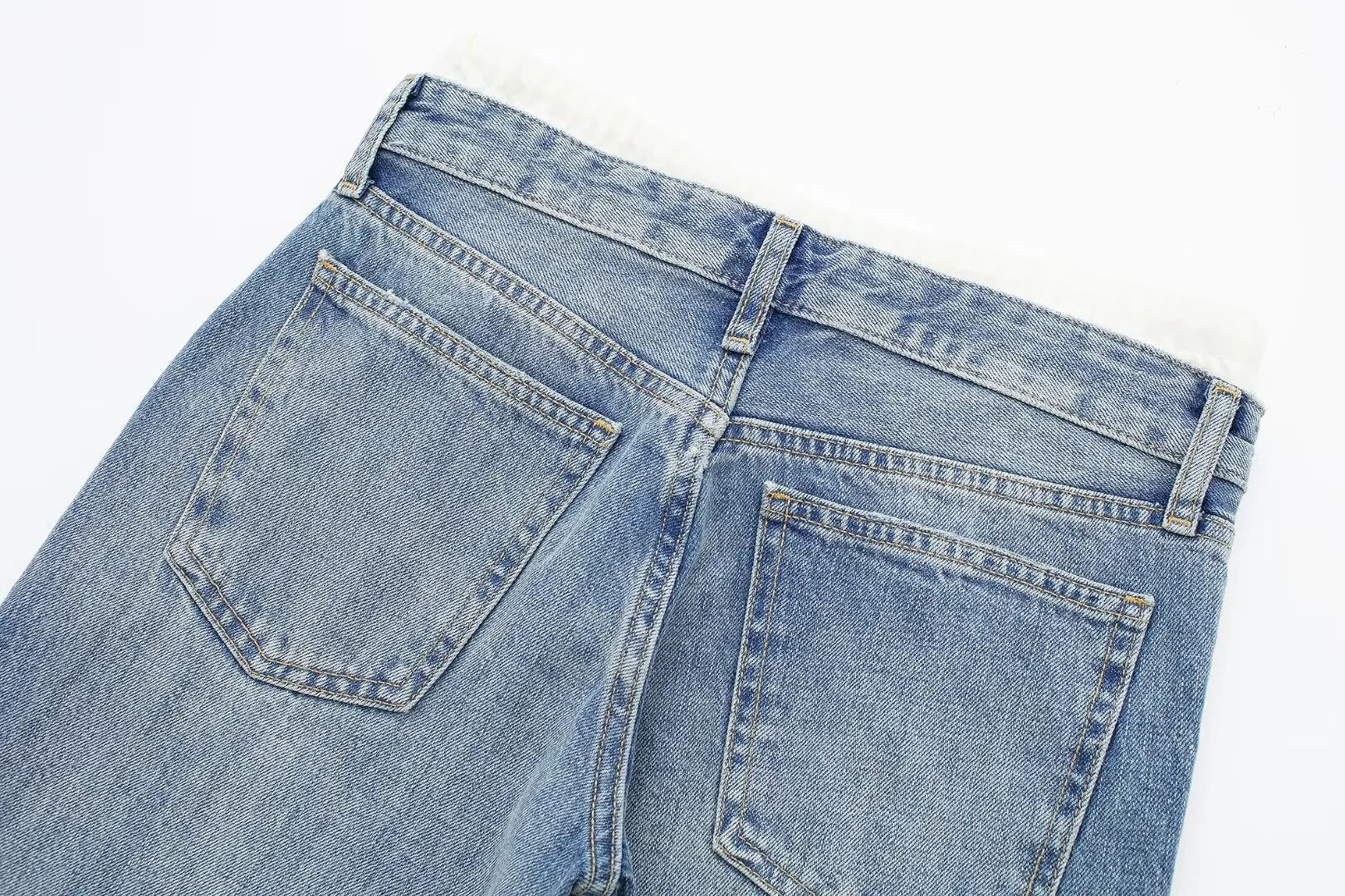 LALUNA® | STRAIGHT WHITE BOXER JEANS