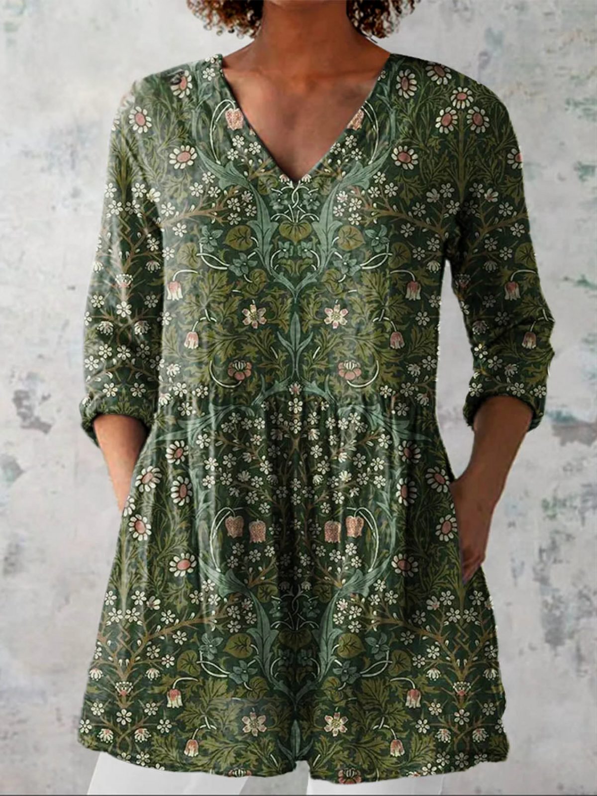 Skye | Lange Blouse met een opvallend patroon