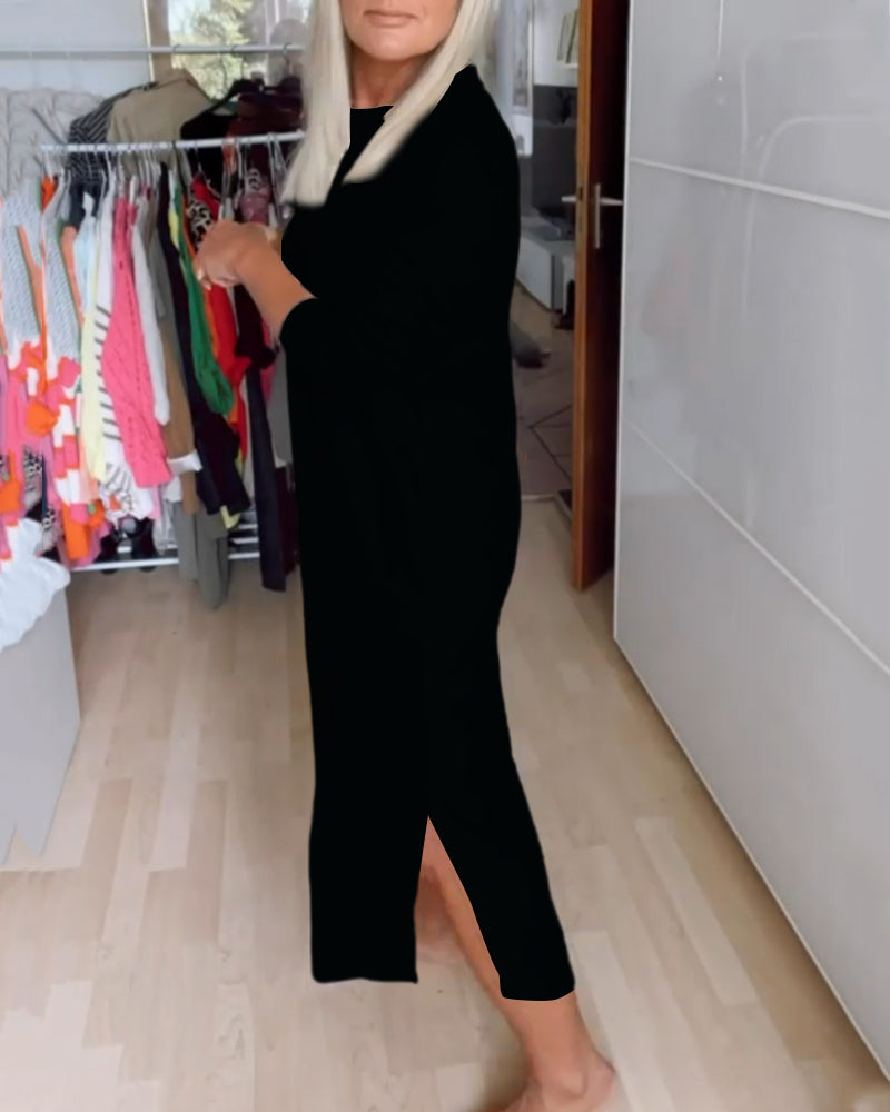 Laluna® | Casual Jurk met Ronde Hals