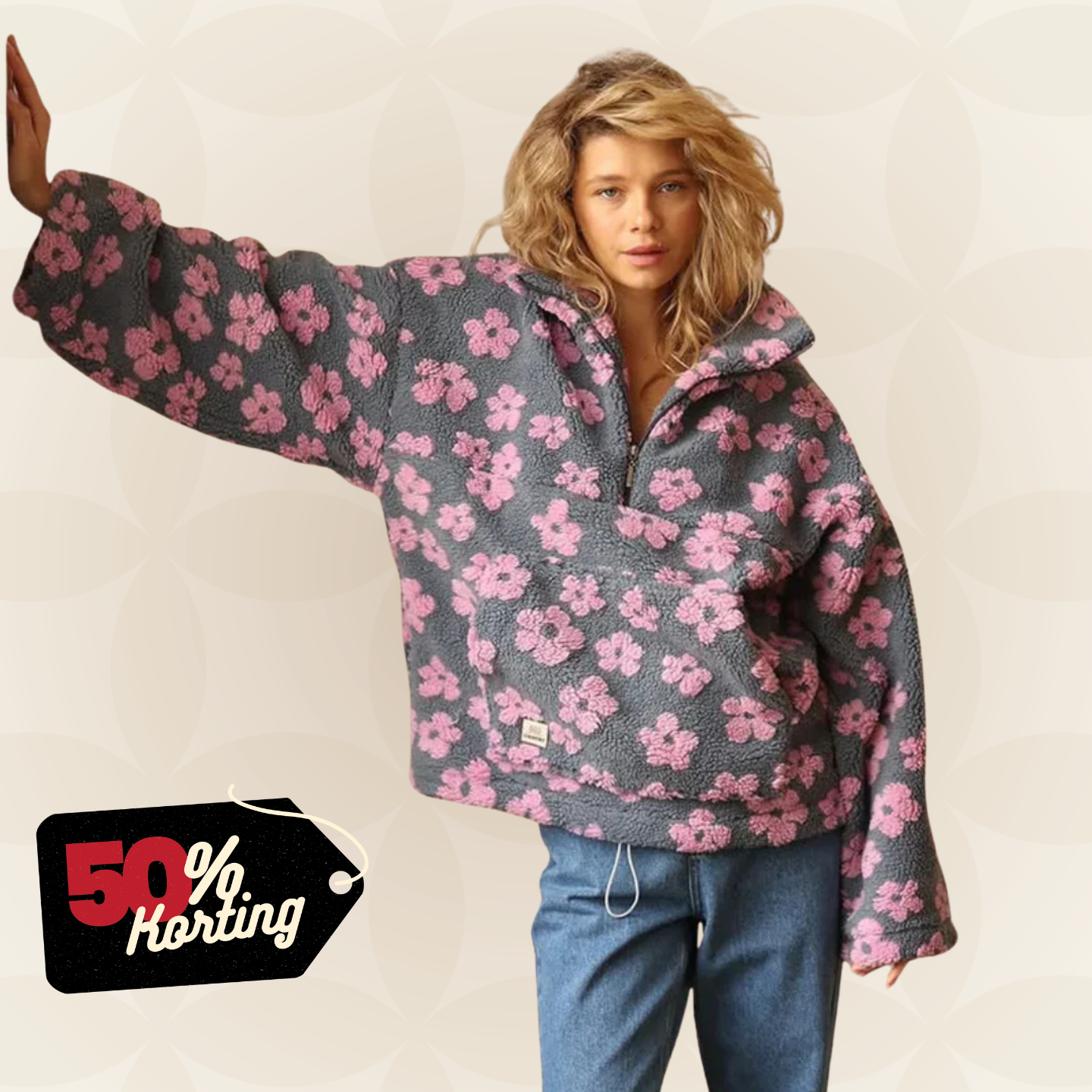 Laluna® | Trui met bloemenprint