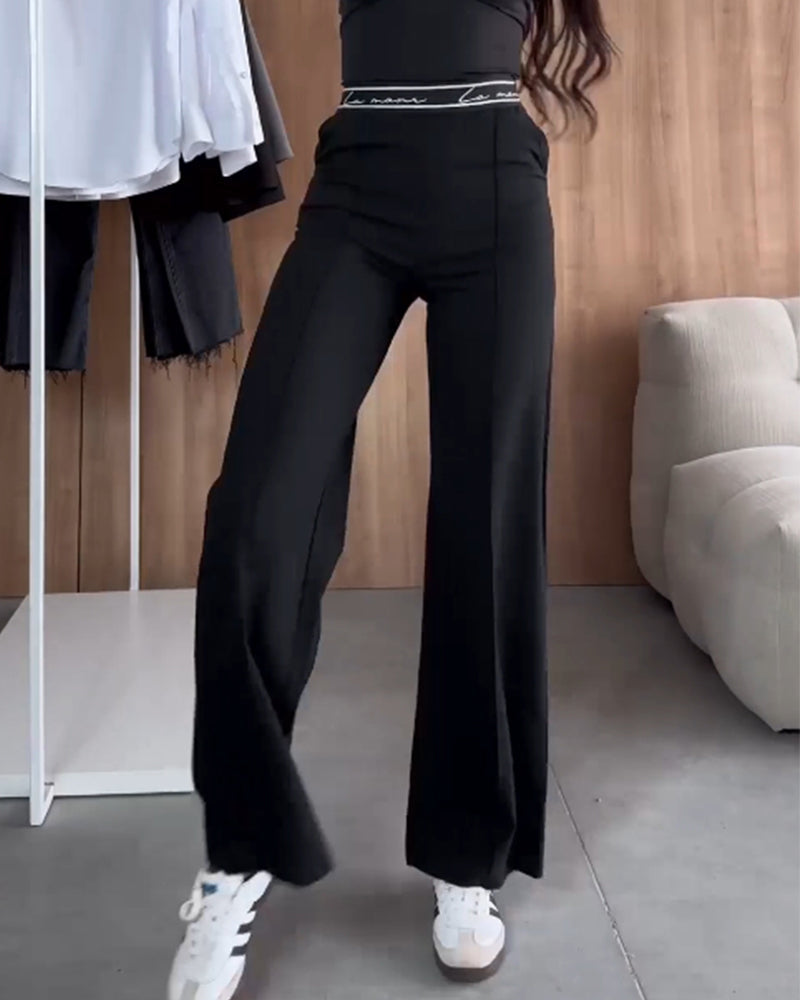 Rechte Casual Pantalon met Ritssluiting