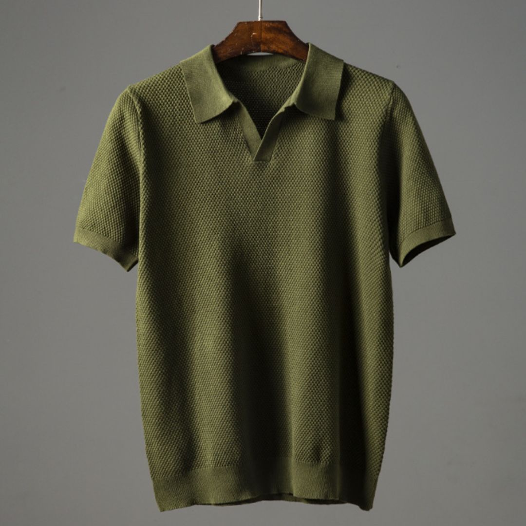 Laluna® | Geribbelde Katoenen Polo